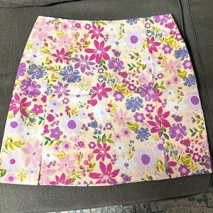FLORAL MINI SKIRT • Y2K • Sz 9 • NWOT